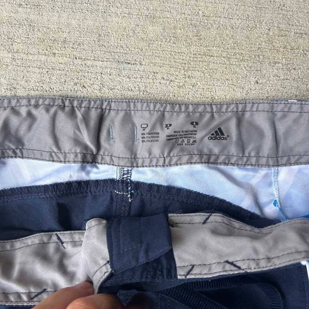 Vintage 2000s Adidas Mens Graphic Board Shorts Swim Trunks